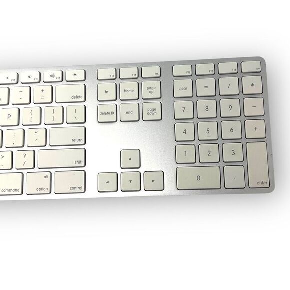 Apple A1243 USB Wired Aluminum Keyboard + Numeric Keypad Slim Used Good - Picture 3 of 8